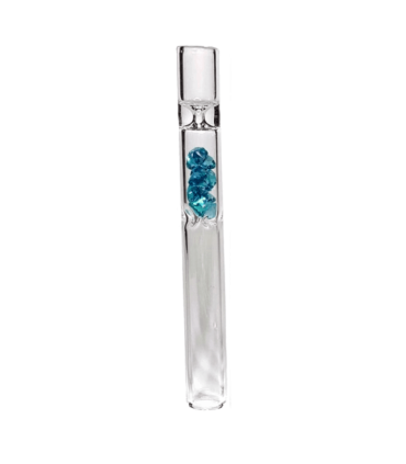 Hitter de Vidrio 10cm con Diamantes Azul Tricomar | Tricomar Growshop