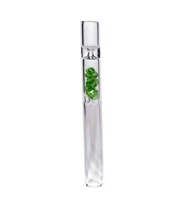 Hitter de Vidrio 10cm con Diamantes Verde Tricomar | Tricomar Growshop