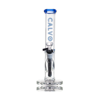 Bong Straight Tube American Blue Calvo Glass | Tricomar Growshop